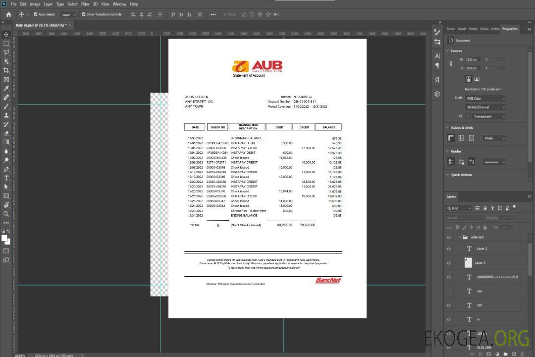 Philippines AUB Bank xls template Philippines AUB Bank xls template